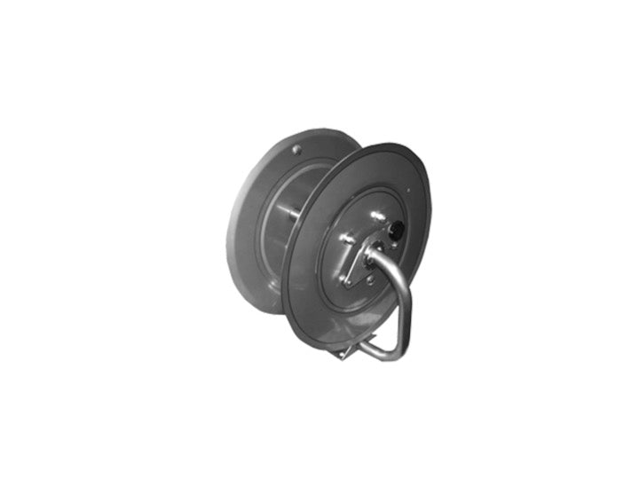 Hose Reel, Small Base, Commercial, Stainless Steel, Holds 150' of 3/8" Hose