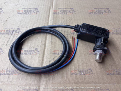 Pressure Switch, Black, Stainless Steel, 5,000 PSI, 1/4" Inlet, 580 Switching, GP