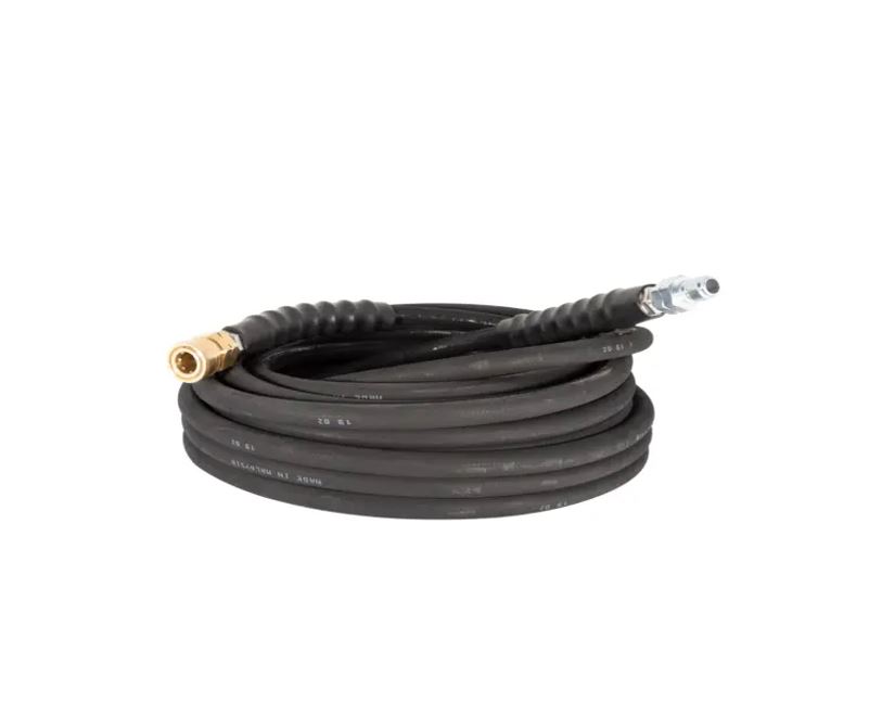 Black Hose, 3/8" x 50', 4000 PSI, Hot/Cold, w/ Quick Connects by BE Pressure