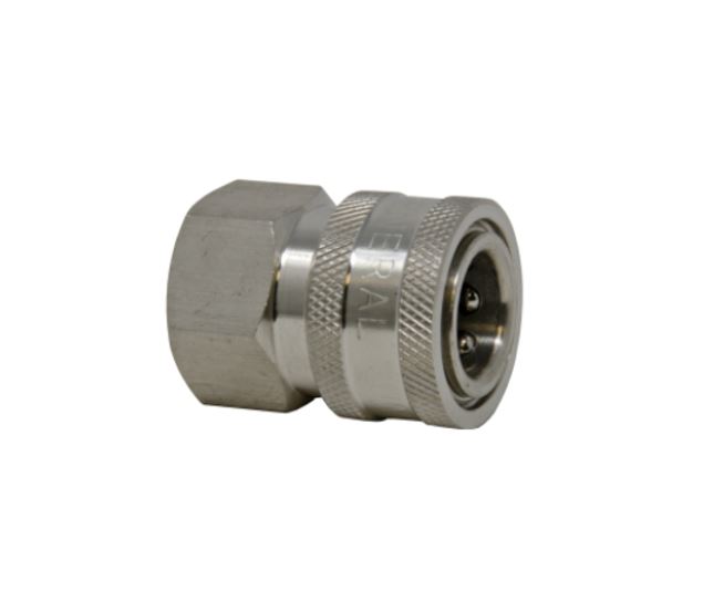 Fitting, Quick Connect, Female Socket 3/8", Female NPT 3/8", Stainless Steel