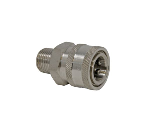 Fitting, Quick Connect, Female Socket 3/8", Male NPT 3/8", Stainless Steel