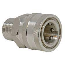 Fitting, Quick Connect, Female Socket 1/2″, Male NPT 1/2", Stainless Steel