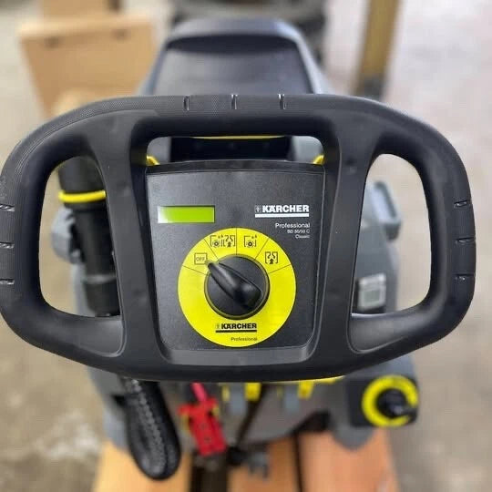 Close-up of the control panel and speed dial on a Karcher BD 50/50 C Bp Classic floor scrubber