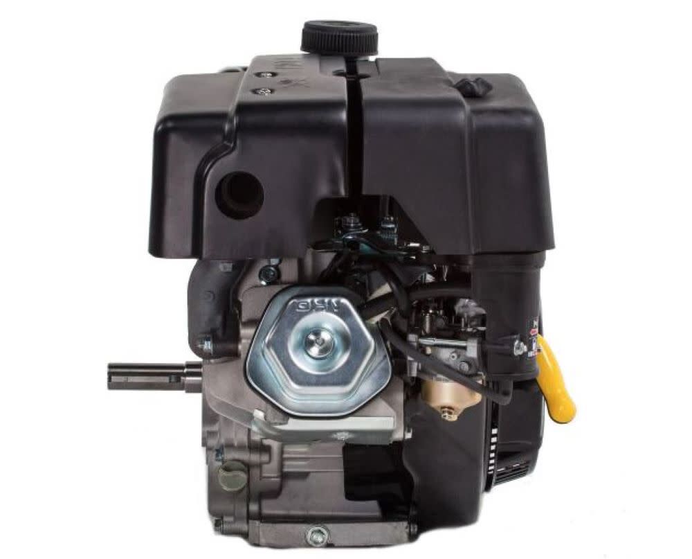 Carburetor and electric start components on Lifan 15 HP gas engine