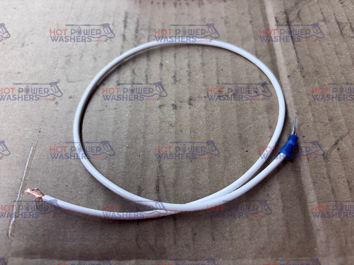 Coiled white ground wire with blue connector for Magnum 4000 on/off switch kit