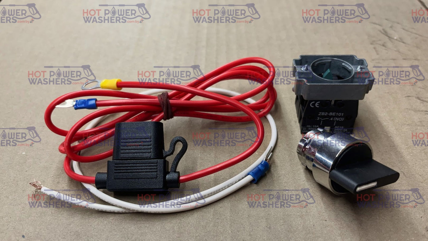 Wiring harness with inline fuse holder and on/off switch for Magnum 4000 pressure washer