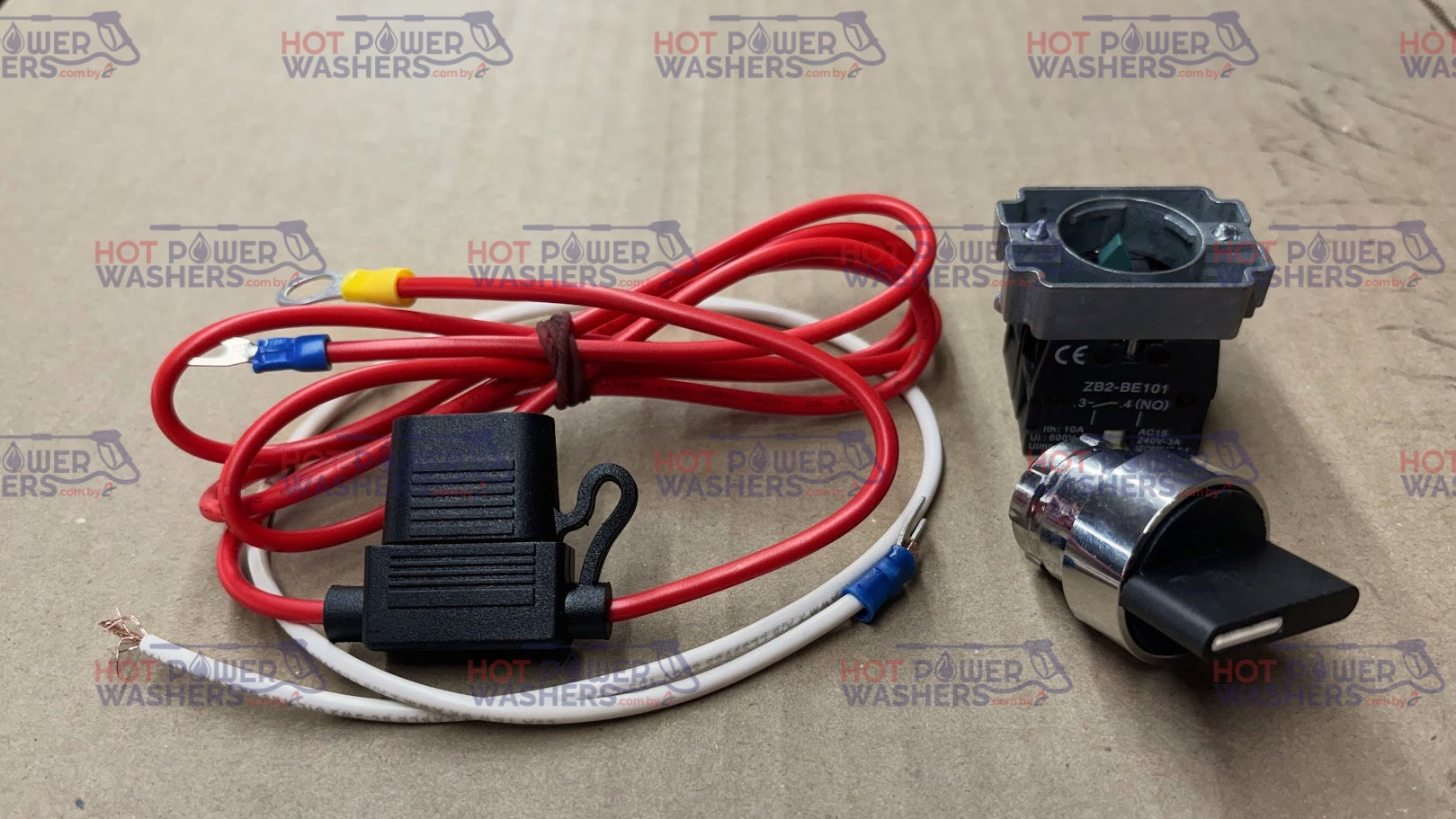 Wiring harness with inline fuse holder and on/off switch for Magnum 4000 pressure washer