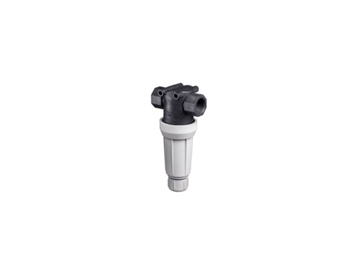 Polypropylene inline strainer with 50 mesh screen, 1-inch inlet and 1-inch outlet fittings