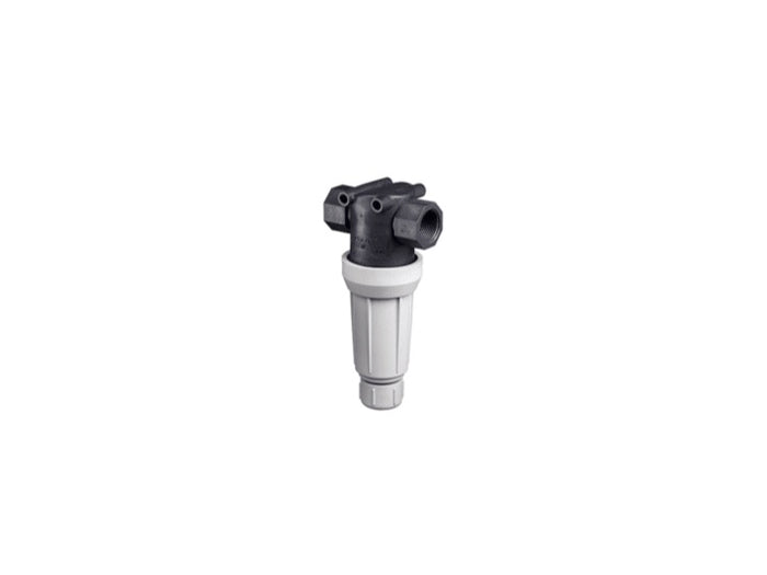 Polypropylene inline strainer with 50 mesh screen, 1-inch inlet and 1-inch outlet fittings